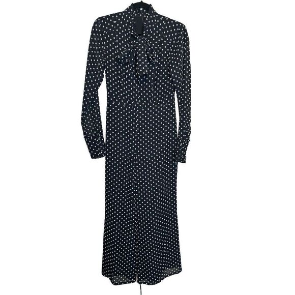 Alexis Davinia Black and White Polka Dot Pants Jumpsuit Sz Small Designer - Picture 6 of 16